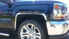 fits  2016-2018 Chevrolet Silverado 1500 2500 3500 Stainless Steel Fender Trim picture