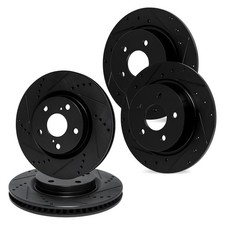 For Audi A3 13-18 eLINE Series Drilled & Slotted Front & Rear Brake Rotor Set picture