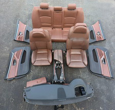 11-13 BMW F10 528 535 550 Front Rear Leather M Sport Heated Seats SET Brown OEM* picture