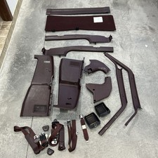 86-92 Jeep Comanche MJ OEM Burgundy Interior Plastic Trim Panel Set & Seatbelts picture