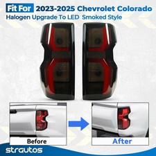 Halogen Upgrade LED For 2023-2026 Chevy Colorado Taillamp Smoked Left+Right Pair picture