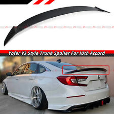 FOR 18-22 10TH GEN HONDA ACCORD YOFER PAINTED GLOSSY BLACK TRUNK LID SPOILER V3 picture