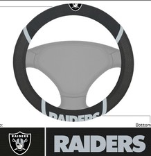 Fanmats 15034 Las Vegas Raiders Embroidered Steering Wheel Cover picture