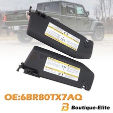 NEW 6BR80TX7AQ Pair Sun Visor W/Light For Jeep 18-23 Wrangler 20-23 Gladiator US picture