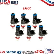 6PCS 550CC UPGRADE FUEL INJECTORS SET FOR JEEP WRANGLER 12+ 3.6L V6 HIGHZ USA picture
