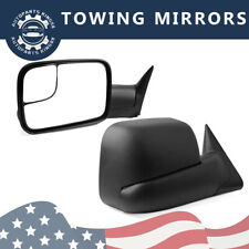 Tow Mirrors For 1994-1997 Dodge Ram 1500 2500 3500 Flip-Up Power Adjustable Lens picture