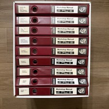Porsche 928 Factory Workshop Service Manuals Complete 9-Volume Set Maroon Binder picture
