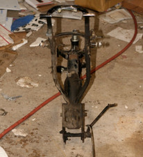 1973-74 SUZUKI TM 75 OEM FRAME W/BOTTOM TRIPLE picture
