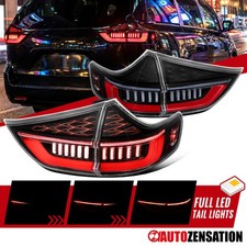 Fit 2015-2020 Toyota Sienna Slick Black Sequential LED Tail Lights Brake Lamps picture