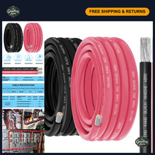 4 AWG Marine Grade Wire - 20FT Red & 20FT Black, Heavy Duty 4 Gauge Boat Wiring picture