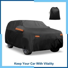 1x Waterproof Car Cover with Driver Door Zipper for Toyota 4Runner 210D-PU Black picture