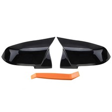 2x Glossy Black Side Mirror Cover Caps for BMW 3 Series F30 F31 F20 320i 328i picture