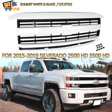 For 2015-2019 Chevy Silverado 2500 3500 HD Summit White & Black Grill LTZ Grille picture