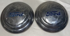 LOT OF 2 1940’ s Vintage Ford Hubcap Super Delux Roadster Pickup Truck Wheel picture