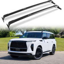 Black Aluminum Roof Rack Cross Bars for Infiniti QX80 2025-2027 Flush Side Rails picture