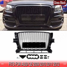 Gloss Black Honeycomb Front Bumper Upper Grille For Audi Q5 2009-2012 RSQ5 Style picture