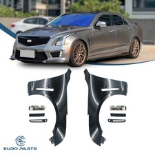 For 2014-2019 Cadillac ATS Upgrade ATS-V Style Primed Black LH RH Side Fenders picture