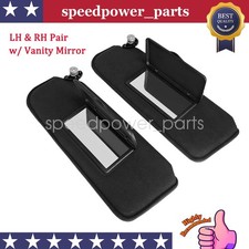 Fit 1993-2002 FIREBIRD CAMARO BLACK SUN VISORS SET With MIRROR PAIR Left & Right picture