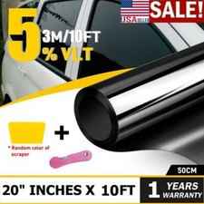 300CM Uncut Roll Window Tint Film 5% VLT 20