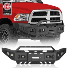 For 2010-2018 Dodge Ram 2500 3500 Front Bumper w/Winch & Skid Plate,LED Lights picture