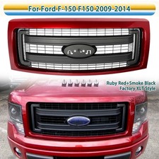 XLT Style Ruby Red Front Upper Grille For 09-14 Ford F-150 F150 FX2 FX4 Limited picture