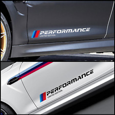 2 PCS Car Sticker For BMW M Performance Auto Bumper Decal White Black Limited Vi picture