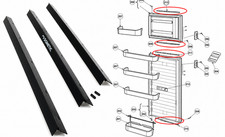 Replacement Black Replacement Door Trim Strips for Dometic 6 & 8 Cubic Ft Fridge picture