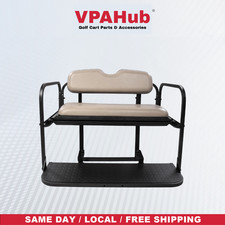 VPAHub EZGO RXV Golf Cart Flip Folding Stone Beige Rear Seat, 2008-2025 models picture