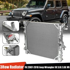 3 Row Aluminum Core Radiator For 2007-2018 Jeep Wrangler JK 3.6L 3.8L V6 Engine picture