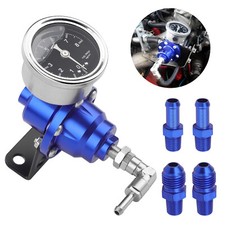 Adjustable Fuel Pressure Regulator Gauge Kit Universal Vehicle Refitting 160 psi picture