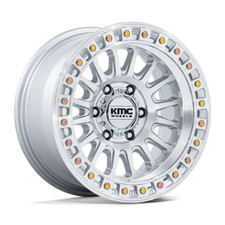 17x8.5 KMC Wheels KM552 Ims Gloss Silver W/ Machined Face 6x139.7 Rims (1pc) picture