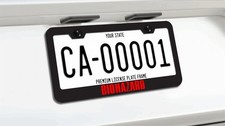BIOHAZARD License Plate Frame Black Metal | Resident Game Zombie Requiem Gift picture