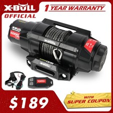 X-BULL 5000LB Electric 12V Winch Synthetic Rope Towing Trailer ATV UTV 4WD Winch picture
