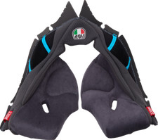 AGV - Pista GP RR Cheek Pads - Gray/Cyan - 2XL | 201850005623G2X picture