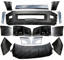 QSC Complete Bumper Air Deflector Set w/ Fog Light Holes for Volvo VNL 2018+ picture