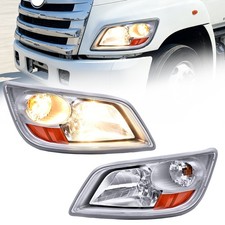 Headlight fits Hino 2006 - 2020 238 258 268 338 165 185 with Bulb Pair Chrome picture