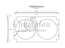 Champion Cooling Systems FS5831919213 Aluminum Fan Shroud for 1973-1985 Jeep CJ picture