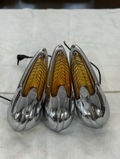 1930’s-1940’s Yankee Turnmaster Motorcycle or Auto Turn Light Amber Art Deco x3 picture