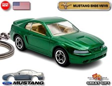 🎁🚦🆕 RARE KEY CHAIN 99~2004 GREEN FORD MUSTANG CUSTOM Ltd. Ed. 💕NICE GIFT💕🎁 picture