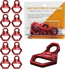 Motorcycle Tie Down Anchor Hook Heavy Duty Stainless Small Black, Red 10 Pack  picture