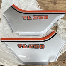 NOS OEM Honda TL250 Side Covers L R Pair 1975 1976 Trials Genuine Original picture