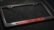 Red AMG Mercedes Benz License Plate Frame Real Carbon Fiber picture