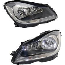 Headlight Set For 2012-2015 Mercedes Benz C250 C350 C63 AMG Left and Right CAPA picture