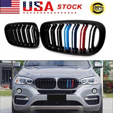 M Color Gloss Black Front Kidney Grille For 2014-2018 BMW X5 X6 F15 F16 X5M X6M picture