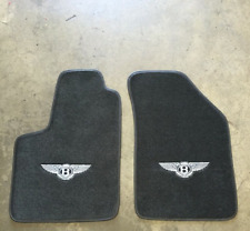 BENTLEY CONT GT COUPE CUSTOM CAR FLOOR MATS 04-16 BLACK W/ SILVER WINGS & EDGING picture