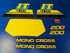 1986 Yamaha IT200 8pc graphic 86' motocross pegatina decal sticker kit MX IT 200 picture