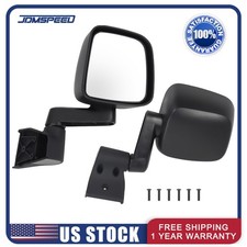 2PCS Manual Folding Side View Mirrors Fit 2003‑2006 Jeep Wrangler TJ 55395061AD picture