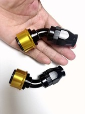 2PCS AN10 Quick Release Swivel PTFE Hose Fittings 45/90 Degree Fuel Adapter ORB picture