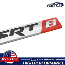 3D Rear Tailgate Badge For Charger Challenger Chy300 SRT8 Emblem Chrome Red picture