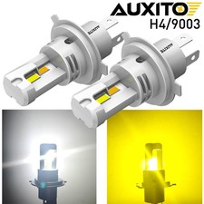 AUXITO 30000LM 9003 H4 LED Headlight High Low Beam Dual Color Yellow&White 2PCS picture
